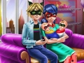 Игра Леди Баг и Супер Кот ухаживают за близнецами онлайн