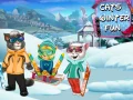 Игра Зимняя забава кошек онлайн