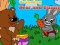 Игра Раскраска: Медведь и кролик онлайн