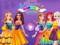 Игра Принцессы Диснея: Радужные платья онлайн Игра Принцессы Диснея: Радужные платья онлайн