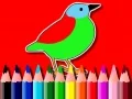 Игра Назад в школу: Книжка-раскраска птиц онлайн