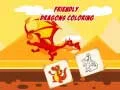 Игра Дружелюбные драконы: Раскраска онлайн