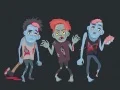 Игра Зомби и скелеты: Раскраска онлайн
