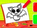 Игра Маленькие дети: Раскраска летучих мышей онлайн
