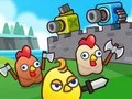 Игра Объединить пушки: Защита от куриц онлайн Игра Объединить пушки: Защита от куриц онлайн