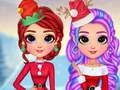 Игра Радужные Рождественские Наряды для Девочек онлайн