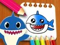 Игра Детеныш акулы: Раскраска онлайн