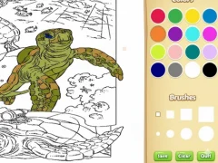 Игра Книжка раскраска: Морские животные онлайн