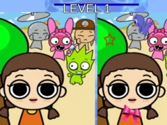 Игра Спрунки и Игра в Кальмара: Найди отличия онлайн Игра Спрунки и Игра в Кальмара: Найди отличия онлайн