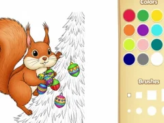 Игра Книжка раскраска для детей: Рождественское животное онлайн