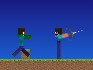 Игра Нуб против Профи. Лучники Майнкрафт онлайн