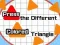 Игра Нажмите на другой цветной треугольник онлайн