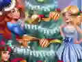 Игра Девушки наряжают рождественскую ёлку онлайн