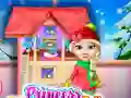 Игра Рождественские украшения дома для куклы принцессы онлайн