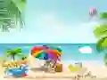 Игра Летний пляж: Пятнашки онлайн Игра Летний пляж: Пятнашки онлайн