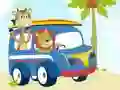Игра Милые животные на автомобилях: Различия онлайн Игра Милые животные на автомобилях: Различия онлайн