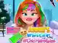 Игра Зимние шикарные прически Энни онлайн Игра Зимние шикарные прически Энни онлайн