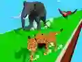 Игра Гонка с трансформацией животных 3D онлайн Игра Гонка с трансформацией животных 3D онлайн