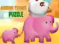 Игра Башня животных Пазл онлайн Игра Башня животных Пазл онлайн