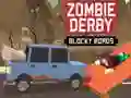 Игра Зомби-дерби Блочные дороги онлайн Игра Зомби-дерби Блочные дороги онлайн