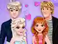 Игра Анна и Эльза: Двойное ночное свидание онлайн Игра Анна и Эльза: Двойное ночное свидание онлайн