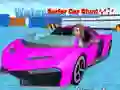 Игра Автомобильный трюк с водным серфером онлайн Игра Автомобильный трюк с водным серфером онлайн