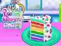 Игра Сделать радужный торт с конфетти онлайн