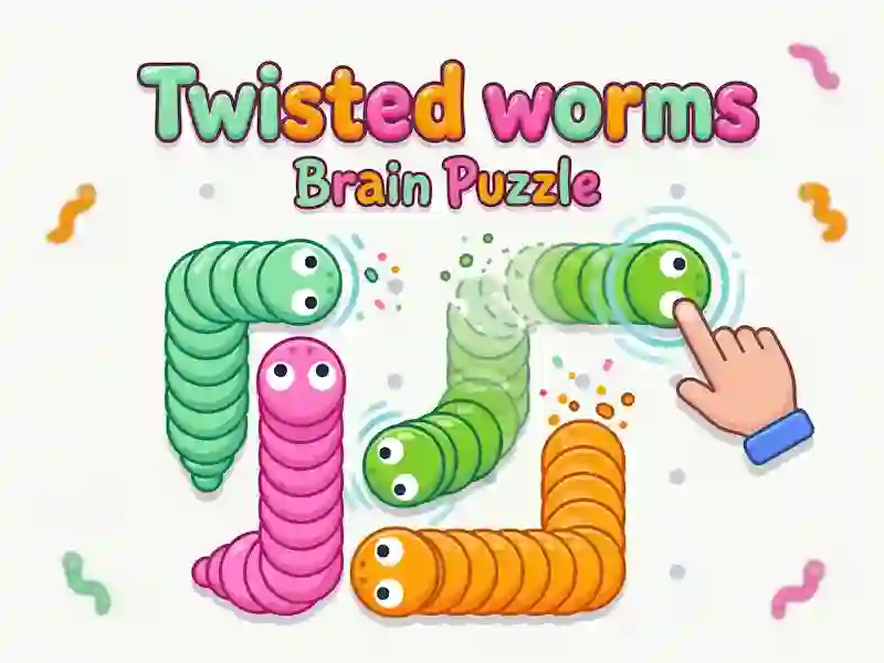 Игра Twisted worms Brain Puzzle онлайн