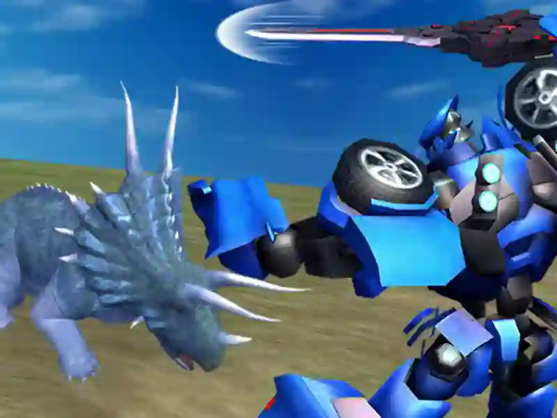 Игра Динозавр Юрского периода против роботов онлайн