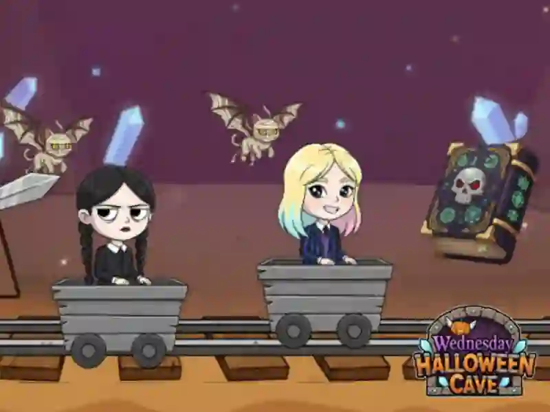 Игра Уэнсдей в пещере Хэллоуина онлайн