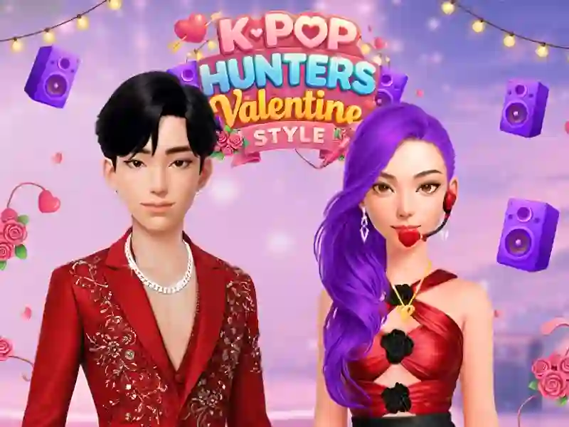 Игра K-Pop Охотники в стиле Дня святого Валентина онлайн