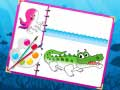 Игра Морская книжка-раскраска существ онлайн