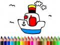 Игра Назад в школу: окраска лодки онлайн