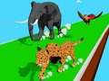 Игра Гонка с трансформацией животных 3D онлайн