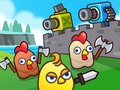 Игра Объединить пушки: Защита от куриц онлайн