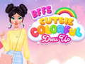 Игра Лучшие подруги: красочное платье онлайн