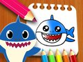 Игра Детеныш акулы: Раскраска онлайн