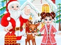Игра Малышка Тейлор: Рождественские забавы с оленями онлайн