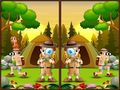 Игра Найди 5 отличий кемпинга онлайн
