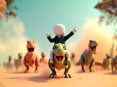 Игра Стикмен: Арена динозавров онлайн