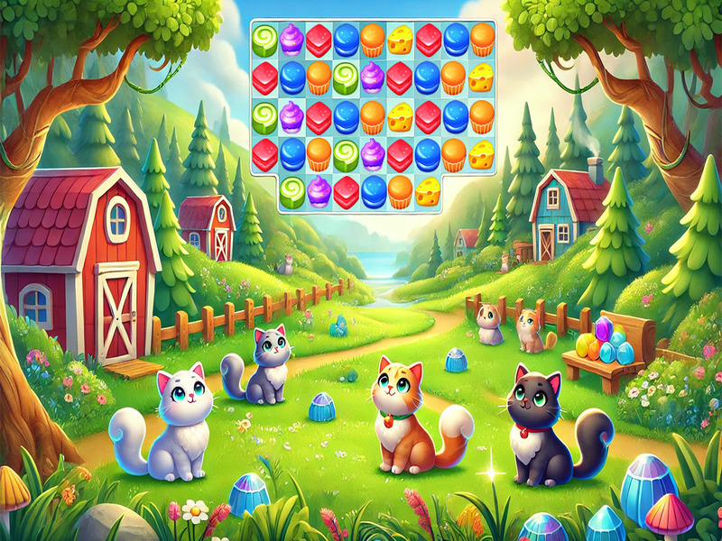 Игра Кот Матч 3 онлайн